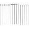 I-MART 15 Pack Stainless Steel Cocktail Picks Martini Olive Skewers, Reble Metal Garnish Sticks for Drinks, Appetizers, Bloody Mary, Olives, Citrus,