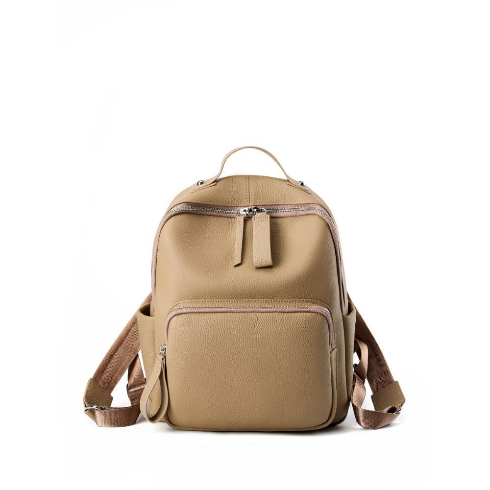 Cowhide Versatile Backpack Casual School Bag Large Capacity Computer Bag