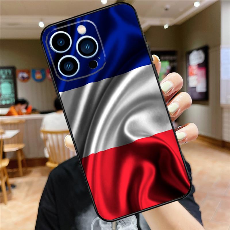 France Flag Case For iPhone 17 15 14 13 12 11 16 Pro Max Mini Plus 16e 17 Air Bumper Cover Accessories