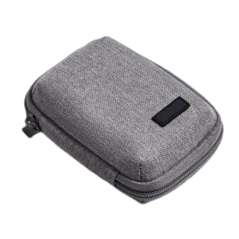 

Charging Data Cable Storage Case Scratchproof Wire Holder Pouch for Earphone USB Cable Small Accessories Organizers Bag серый
