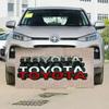 Černý Retro Toyota Přední Mřížka Znak Ozdoba Samolepka 38x6.5x1.5cm pro RAV4 Camry