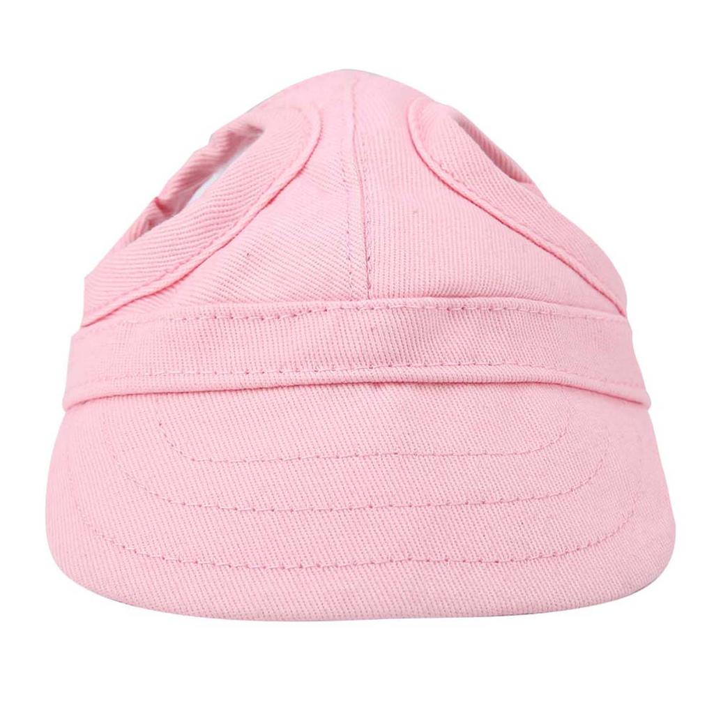 Pet Dog Cat Baseball Outdoor Sunbonnet Stripe Travel Sport Hat (Pink S)