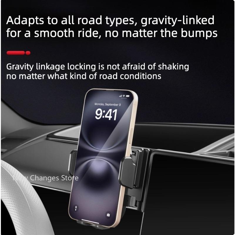For BYD Ti 7 Titanium 7 2025 2026 Car Navigation Holder Screen Fixed Storage Box Interior Modification Upgrade Parts