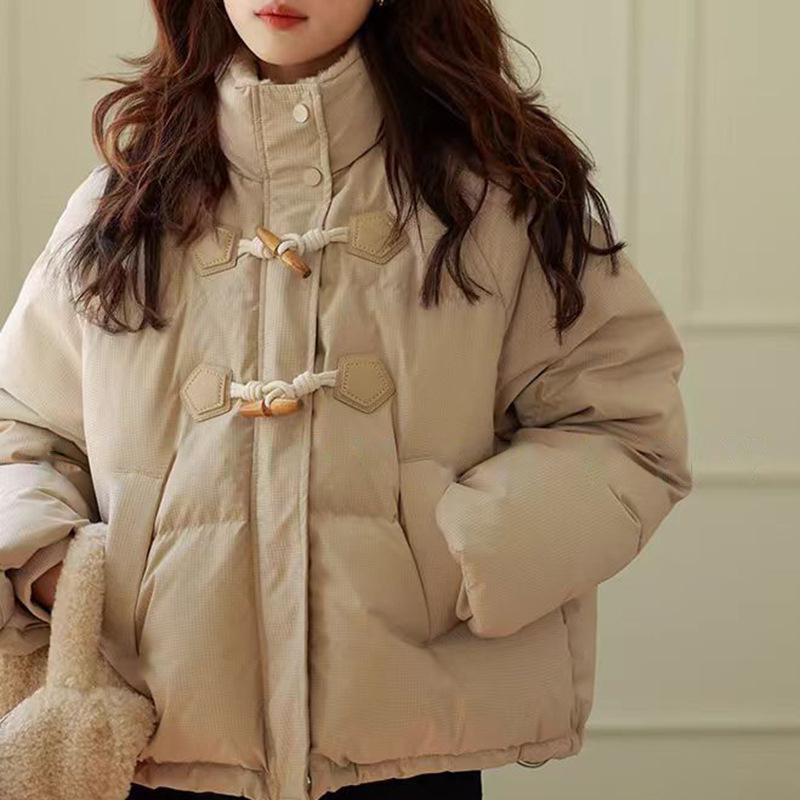 Winter Women Warm Cotton Jacket Thickened Short Loose Parka Harajuku Womens Quilted Jacket Fashion Casual Waterproof Cotton Coat