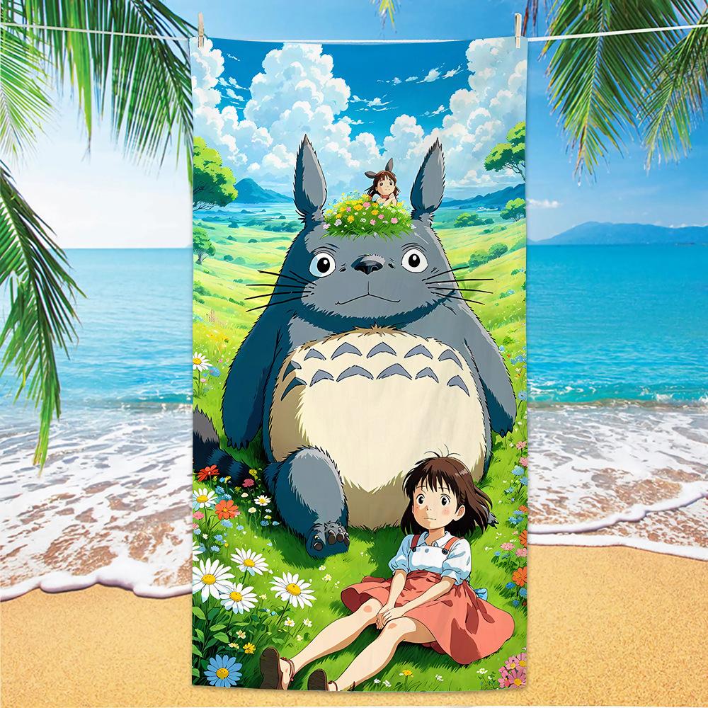 Send Cartoon Animation Chinchilla Beach Towel Microfiber Digital Printing Quick-Drying Beach Towel
