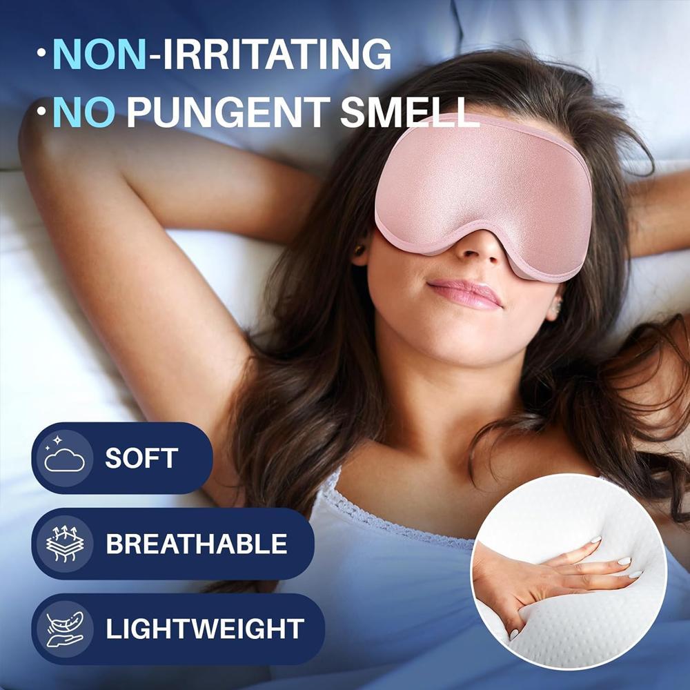 3D Sleep Eye Mask Zero Eye Pressure 3D Contoured Sleeping Mask Soft Comfort Eye Shade Cover 100% Block Out Light