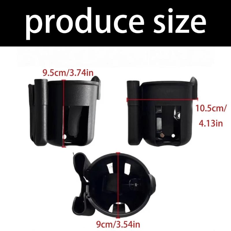 Simple Baby Strollers Cup Holder Double Use Phone Stand No Tool Assembly Universal Compatibility Plastic Construction