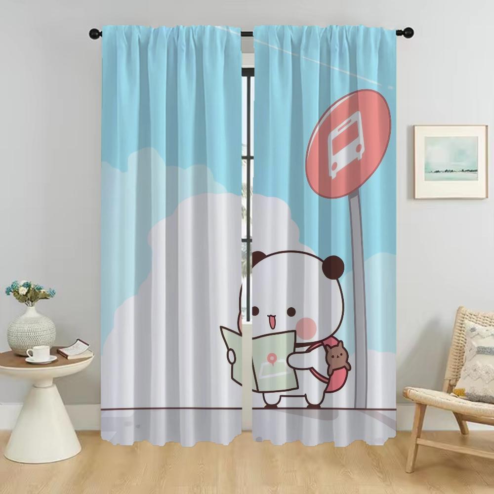 Bubu Dudu Curtains Bedroom Child Room Halloween Decoration Living Curtain Partition Shades Kitchen Elegant Made Of Polyester Area Window Treatment