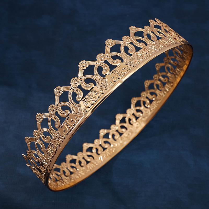 Men's Crown Headgear Crowns for Party Decorative King Performance Metal Birthday Vintage Costume