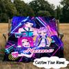 Custom Name KPop Cartoon Blanket  Ideal Bedding Blanket Perfect for Travel, Camping, Living Rooms, Offices, Sofas, Fan Christmas gift