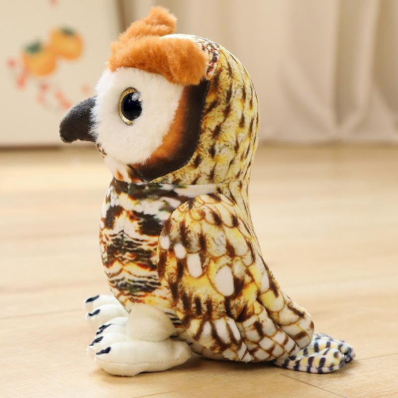 

Cute cute simulation owl doll plush toy owl doll children sleep soothing doll 20cm темно-коричневого