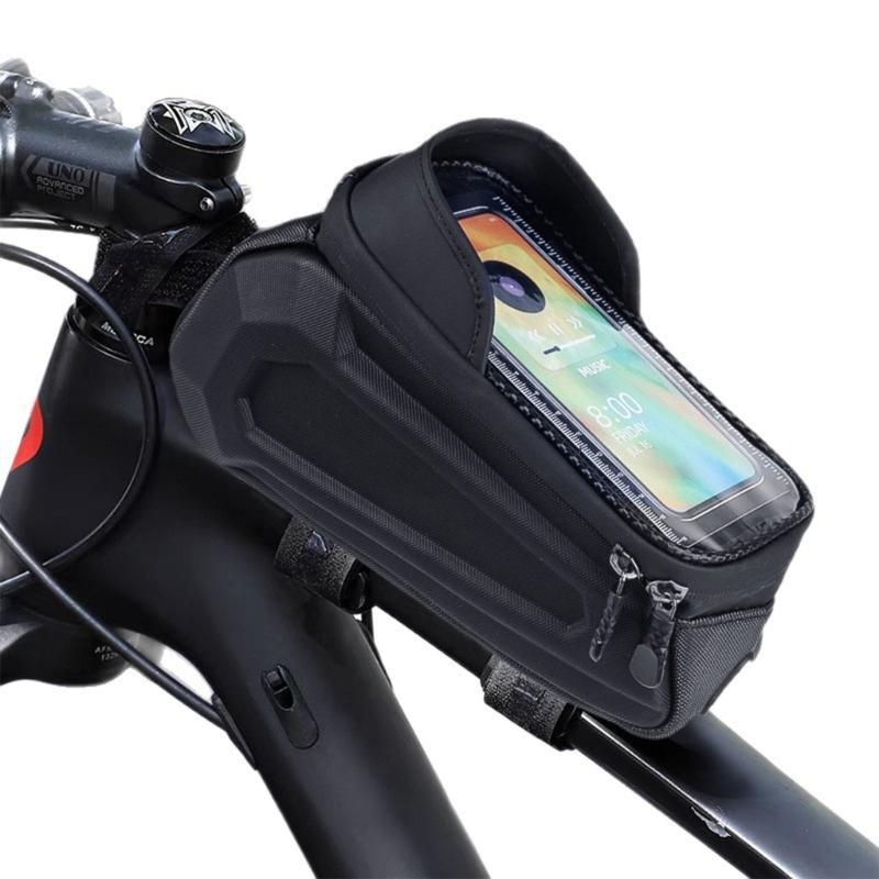 Bicycles Front Phone Holder Bag Cycling Storage Pack Waterproofs Hard Shell Bike Phone Bag Cycling Front Top Tube Bag