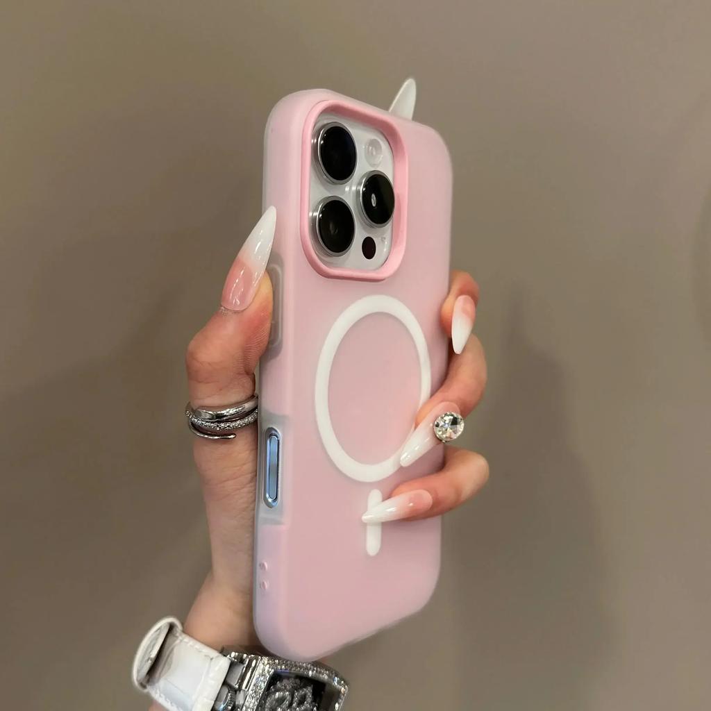 Luxury Candy Color 2 IN 1 Phone Case for Magsafe iPhone 17 Air 16 E 15 14 Plus 13 11 12 Pro Max Charge Clear Matte Soft Case
