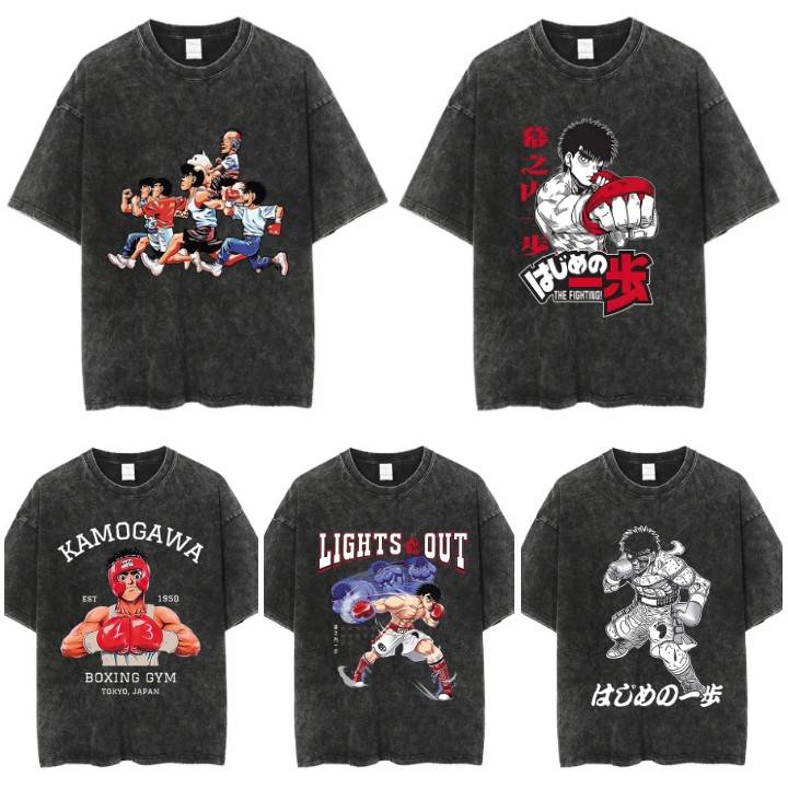 T-shirt Ippo Takamura Skull Cartoon Animation MMA Boxing Muay Thai Kickboxing Print 3D Training Workout Sport Unisex Short Sleeve Fitness Gym