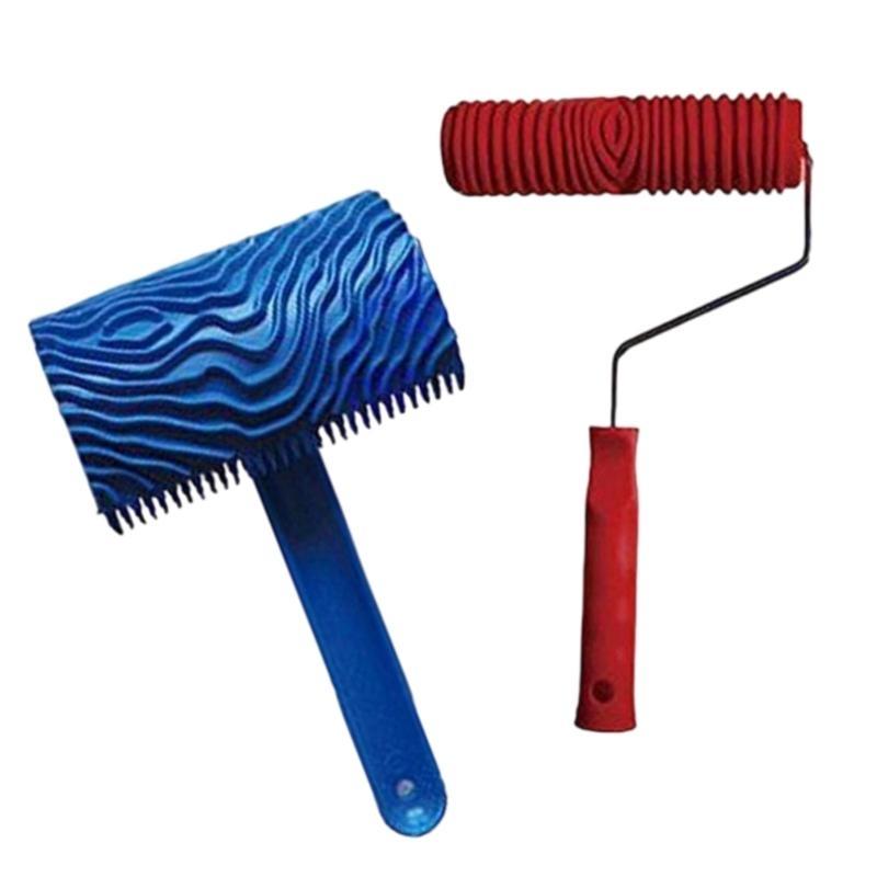 652F Rubber Texture Effect Rollers Texture Rollers Tool for Easy Wall Painting