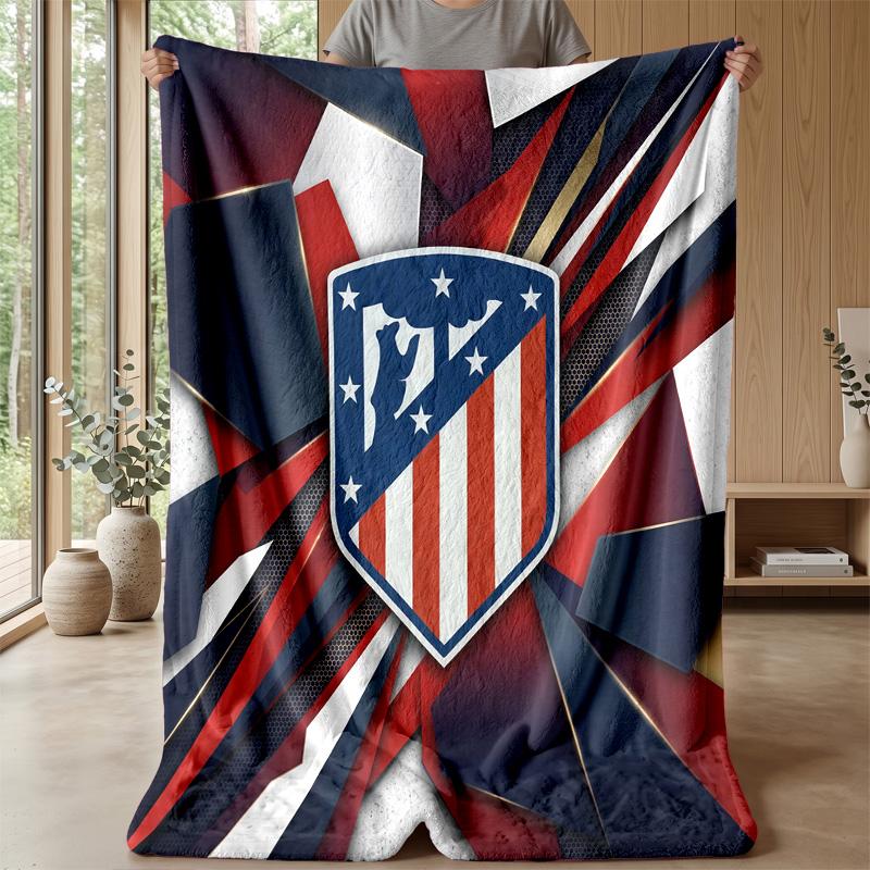 Atletico Madrid Theme blanket Soft Flannel Blanket Plush Throw Blanket Cozy Sofa Bed Blanket for Home Decor