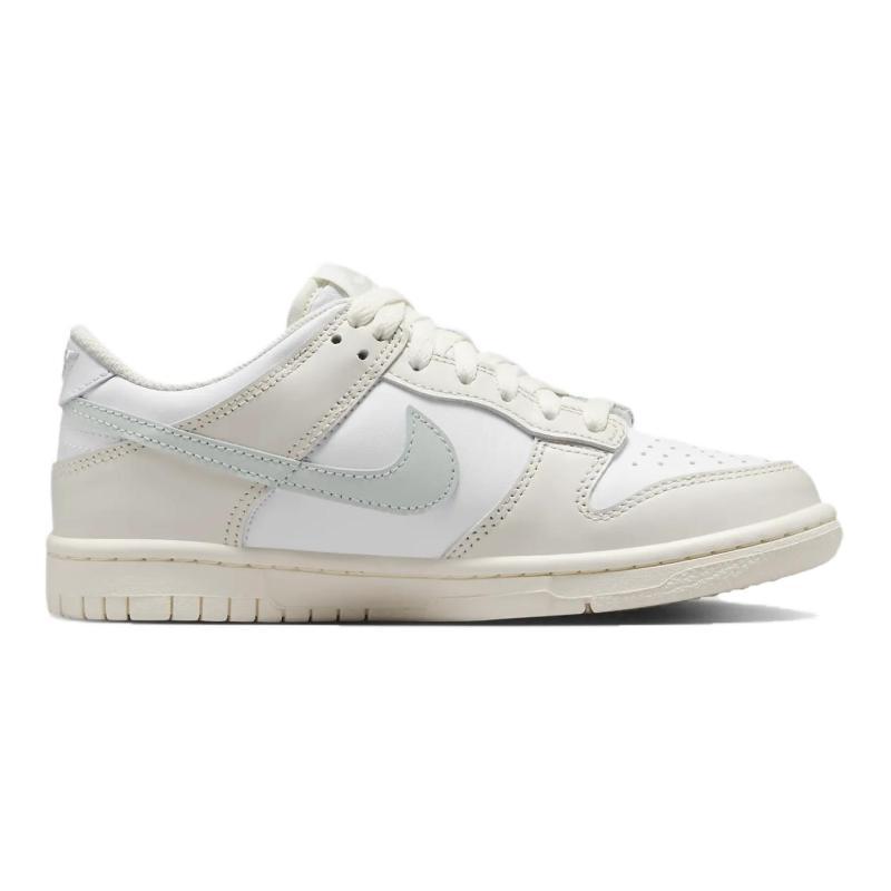 Nike Dunk Slip Resistant Abrasion Resistant Low Top Kids' Skateboarding Shoes Gray White Sneakers FB9109-109