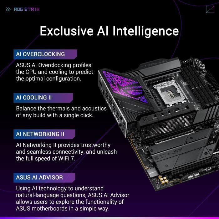 Carte mère - asus - strix z890-e gaming wifi - wi-fi intégré - lga1851 - atx
