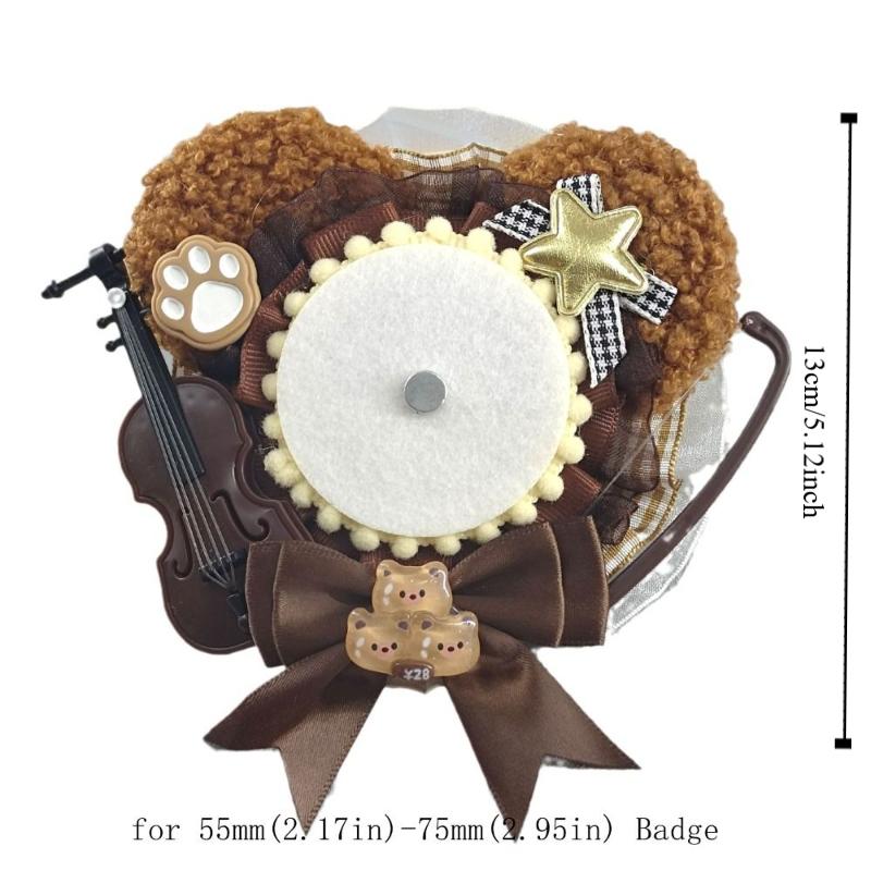 Crafts Cute Badge Holder Bow Decoration Badge Decoration Tray  Badge Organizer