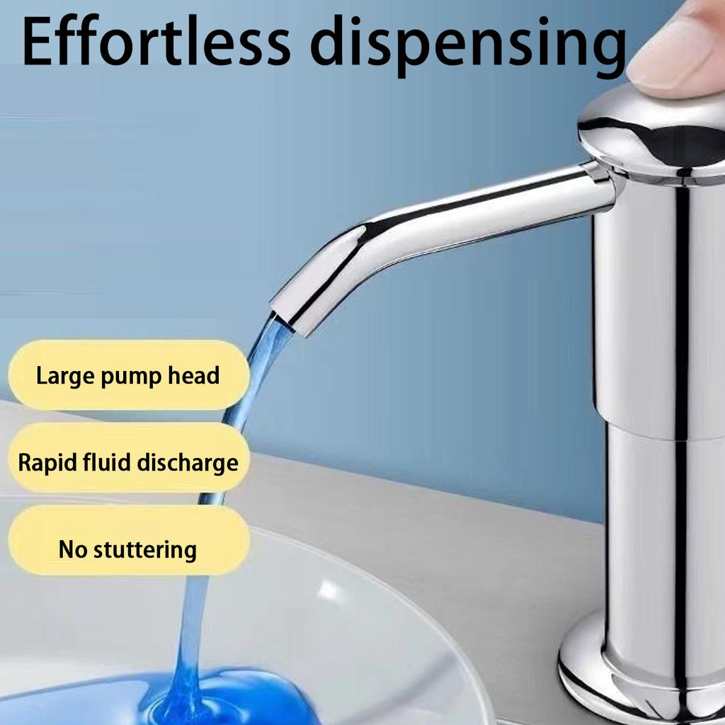 2026 New Kitchen Hardware Stainless Steel Accessories Liquid Soap Dispenser Pump Kitchen Sink Hand Pressure Liquid Dispenser