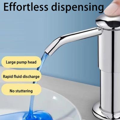 2026 New Kitchen Hardware Stainless Steel Accessories Liquid Soap Dispenser Pump Kitchen Sink Hand Pressure Liquid Dispenser