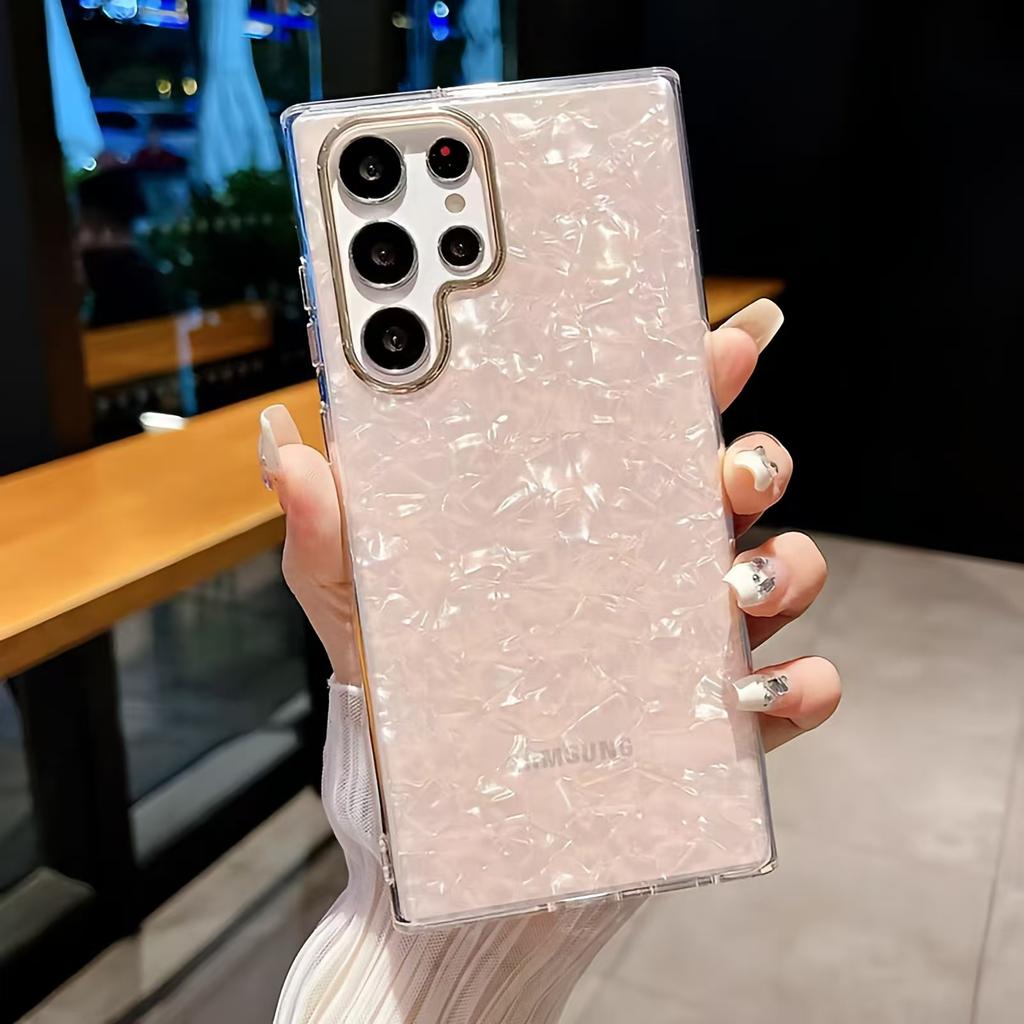 Glitzer Traum Muschel Muster Hülle Für Samsung S2 S22 S24 S23 FE Ultra Plus A16 A06 A A3 A2 A1 A4 A34 A24 A14 A3 A2 Abdeckung