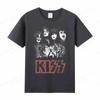 Vintage tričko Kiss Unisex Unisex Móda Bavlněné tričko Punk Oblečení Trička s výstřihem Horor Harajuku Topy Rocková kapela Kiss Tričko Boy