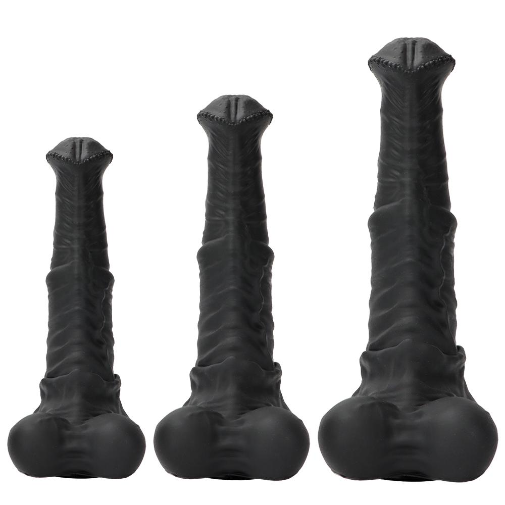 Dark Horse Silicone Dildo Oversized Anal Plug Masturbator Soft Anal Dilator Fisting Sex Toy Strap on Penis Realistic Dick