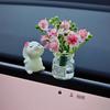 Car'S Mounted Bunny Smelling Floral Fragrance Healing Ornament Console Romantic Fantastic Auto Center Decoration Accessories