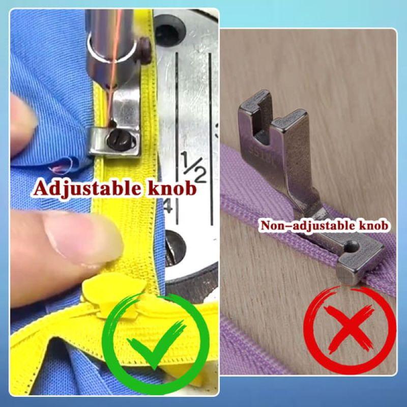 New Adjustable Invisible Zipper Presser Foot Unilateral Zipper Feet for Single Needle Lockstitch Industrial Sewing Machine
