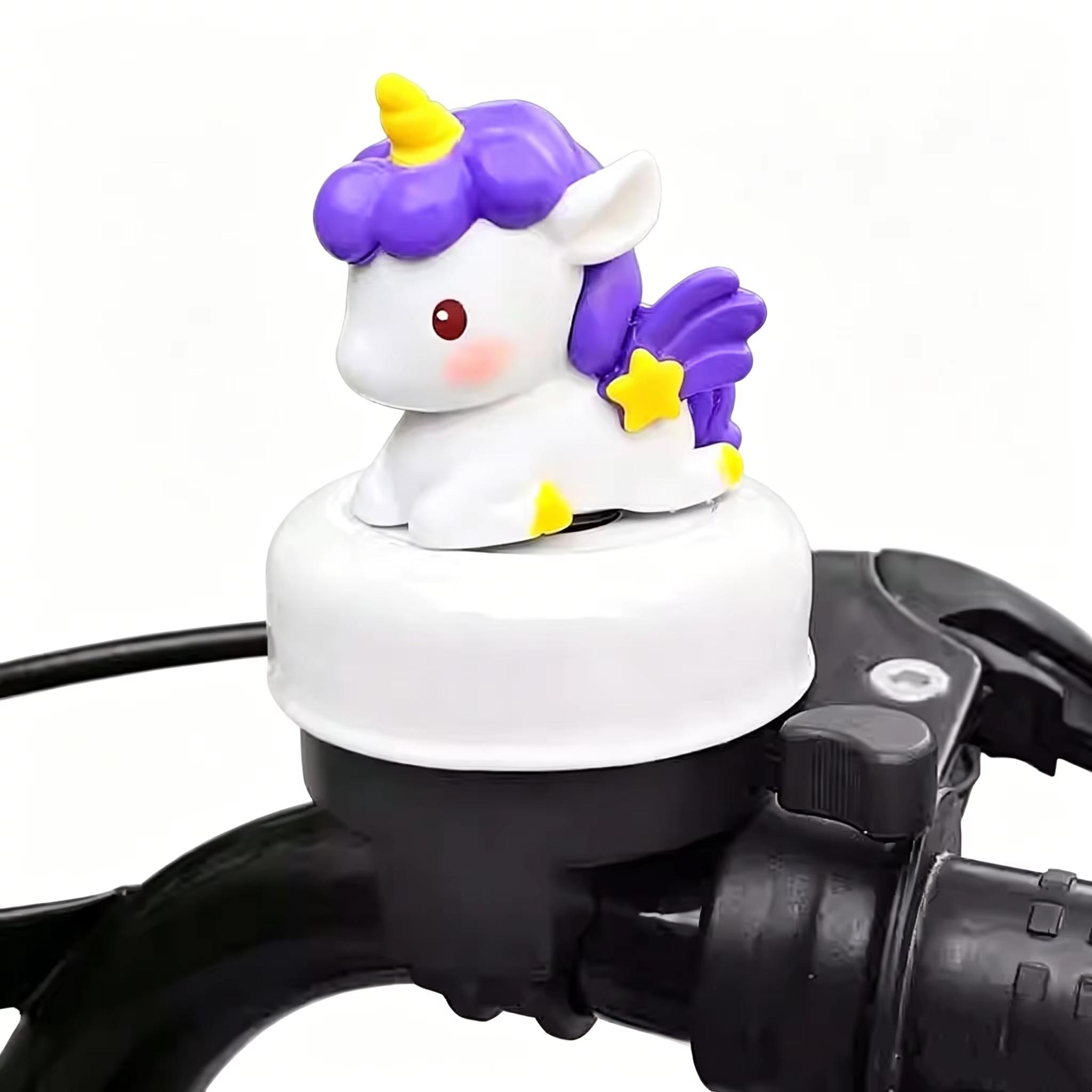 Cute Cartoon Unicorn Bicycle Bell Universal Loud Clear Horn for Kids Balance Bike Bicycle Skateboard Scooter Accessories Gift