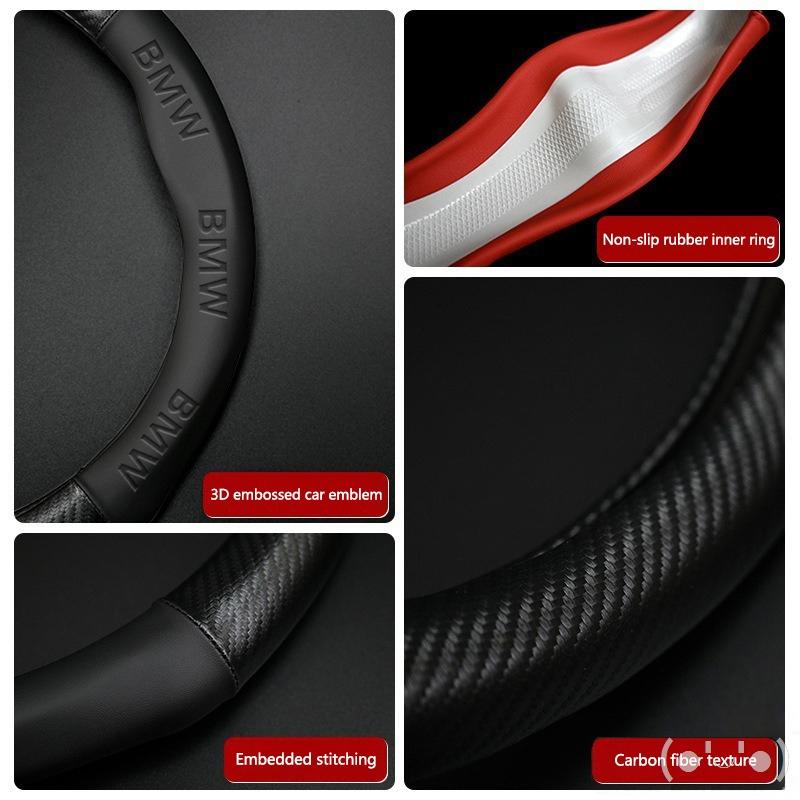 Sticker Accessory For BMW E46 E90 F11 E92 E39 E36 Z4 E30 F11 F20 F30 E60 G20 G30 E87 F25 Carbon Fiber Car Steering Wheel Cover DN6