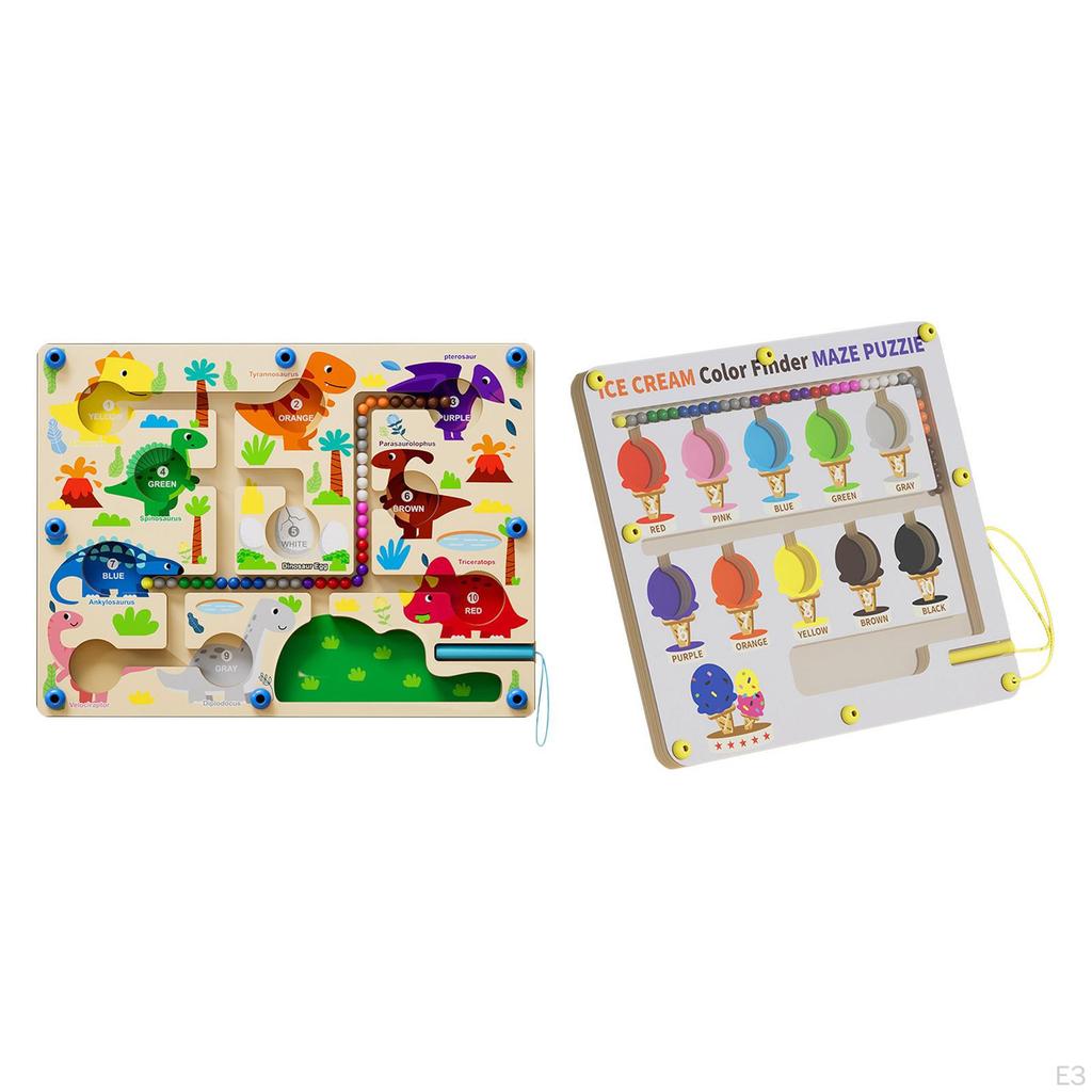 Color Matching Learning Counting Puzzles Board for 3 4 5 Years Old Girls Boys Dinosaur
