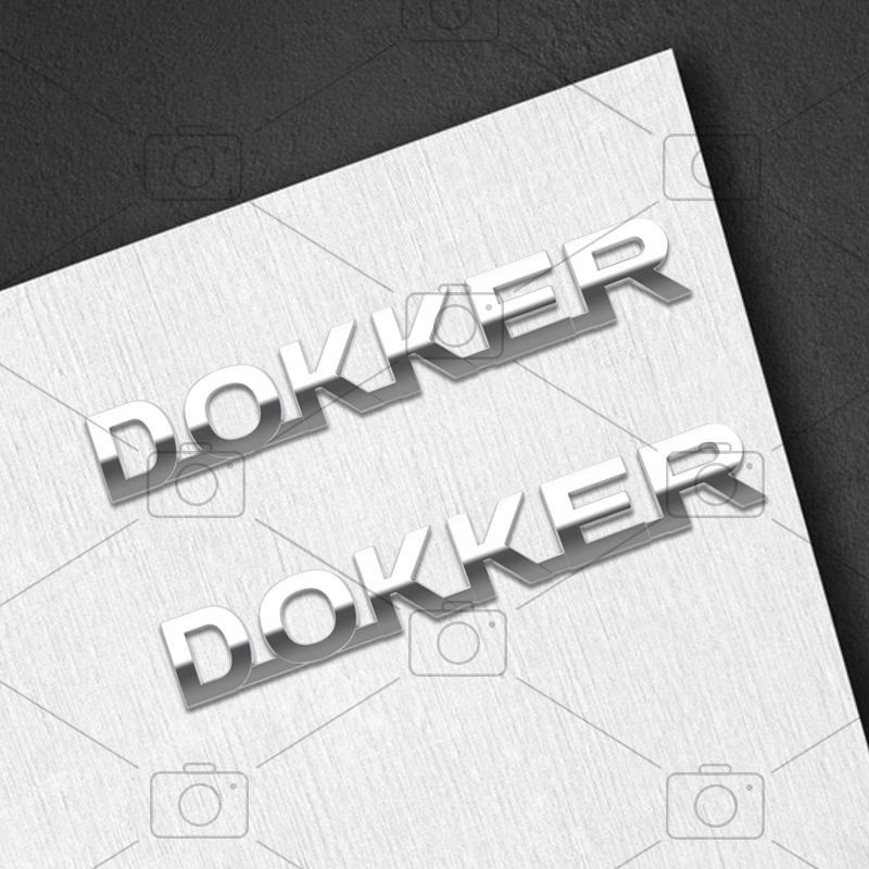 Car Metal Body For Dacia Dokker Logo Dci Camper Van Letter Decals Styling Badge Trunk Fender Emblems Sticker Accessories NN37