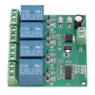 4-Kanal-Relaismodul ESP8266 Chip WiFi Drahtlose Steuerung Vierfach-Relaisplatine für Elektronische Geräte