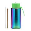 1L Large Capacity Stainless Steel Travel Water Bottle With Straw Lid Portable Outdoor Sports Insulated Cup