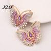 Golden Tone Butterfly Accessories Rhinestone Brooch for Women, Vintage Insect Lapel Pin, Jewelry Decorative Accessory Clothes Scarf Shawl Dress