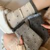Autumn And Winter Women'S Thick Dopamine Warm Mid-Calf Socks With Lace And Polka