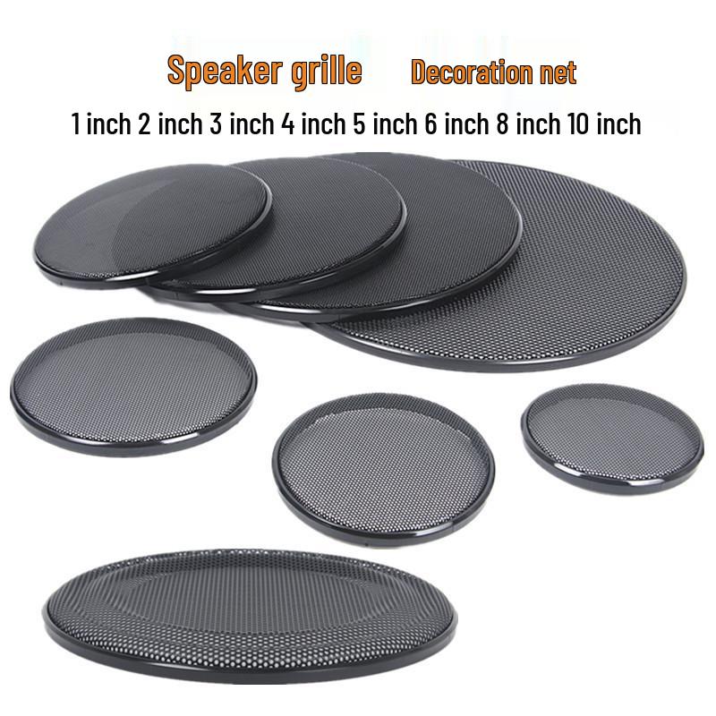 Декоративное кольцо-решетка для динамика сабвуфера автомобиля, Защитная крышка без отверстий (1-10 дюймов) Black 1-inch Grille