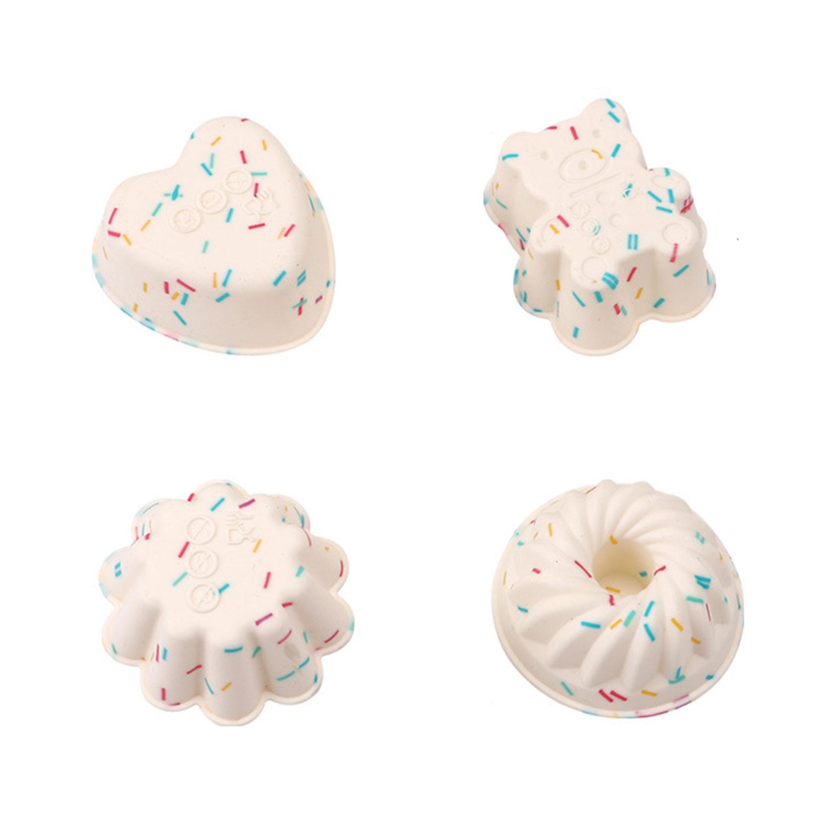 

Набор из 4 силиконовых форм для кексов, антипригарные формы для выпечки кексов и брауни, практичная кухонная посуда для выпечки 3