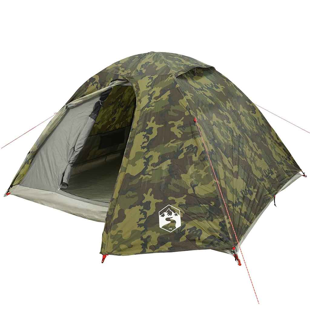 Dome Tent for 4 Persons Camouflage Waterproof