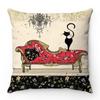 Cartoon Cat Pattern Series Super Soft Short Plush Material Pillow Cover for Home Sofa Decoration Pillow Cover