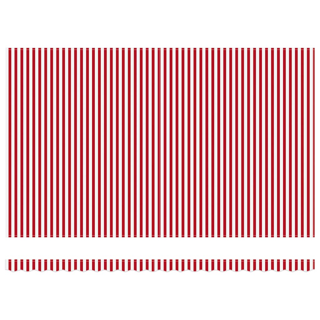 Retractable Awning Red and White 500 X 300 Cm