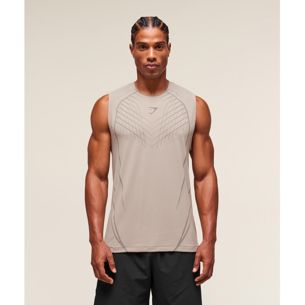 Gymshark Apex Seamless Tank Mushroom Grey Pitch Grey A2b4t Gdmt