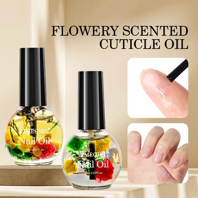 Ulei de cuticule cu flori uscate - Ulei revitalizant pentru unghii Ulei hidratant pentru unghii Ulei pentru cuticule Inmuiere pentru unghii
