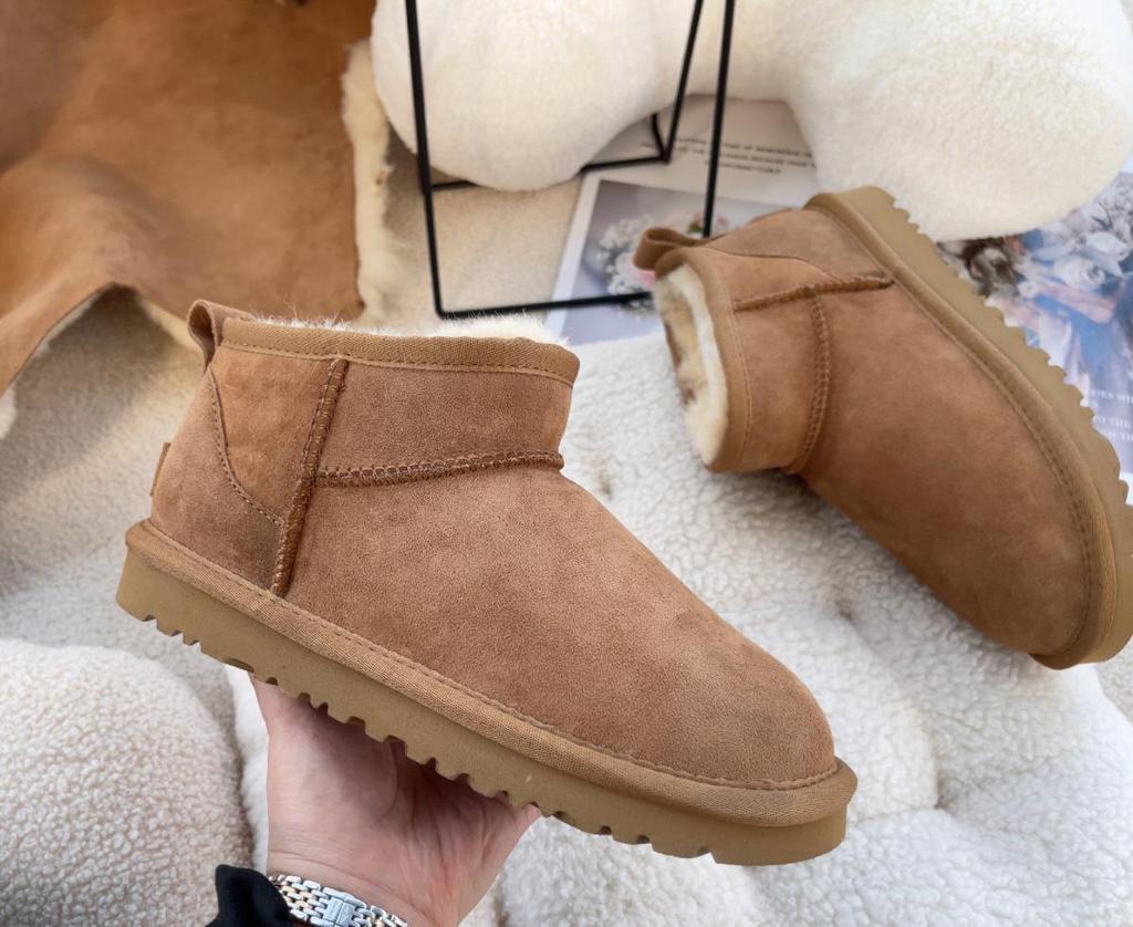 Zhou Dongyu Mini Lammfell Schneestiefel: Warm, Dicke Wolle, Rutschfest, Winterstil für Paare