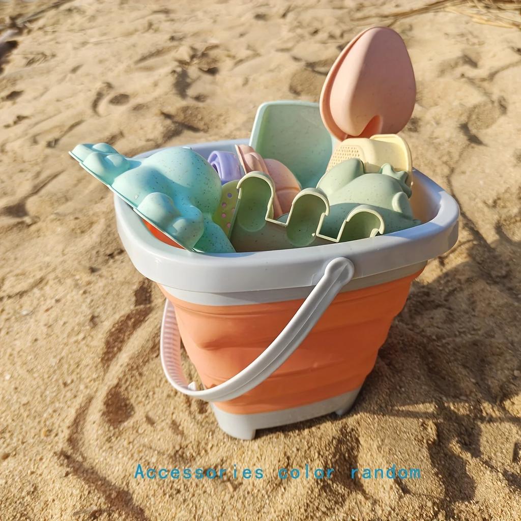 Conjunto de brinquedos de areia de praia para crianças Brinquedos de praia Moldes de areia Balde de praia Pá de praia Kit de ferramentas Caixa de areia Brinquedos para crianças Brincadeira ao ar livre Presente