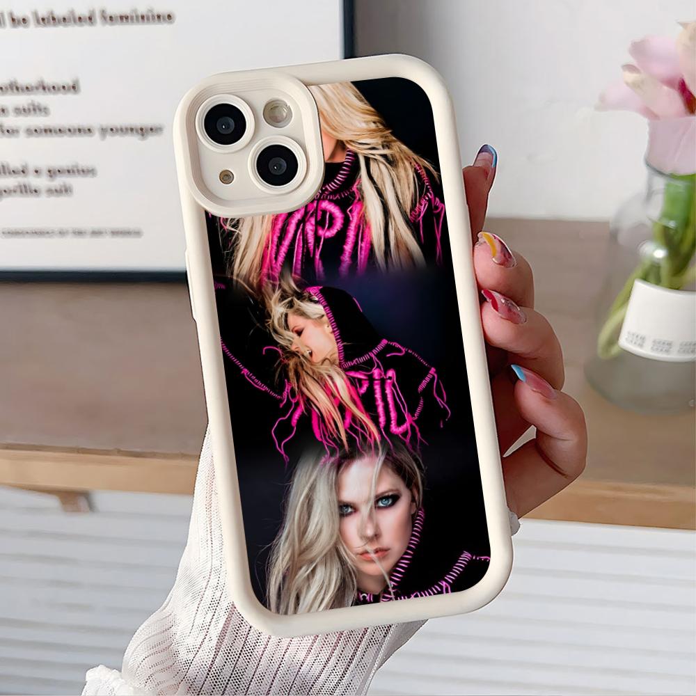 Avril Lavigne Thicken TPU Mobile Phone Case for iPhone 17 16 15 14 13 12 11 Air Pro Max Plus Colorful Cover