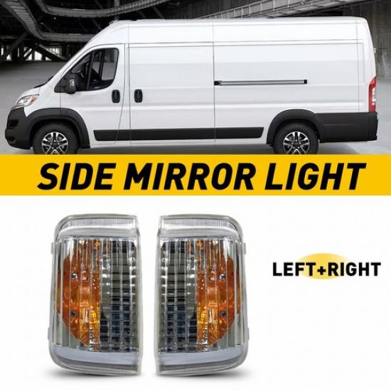 New Mirror Turn Signal Lights Passenger Drive RH Side LH Hand Fits Ram ProMaster