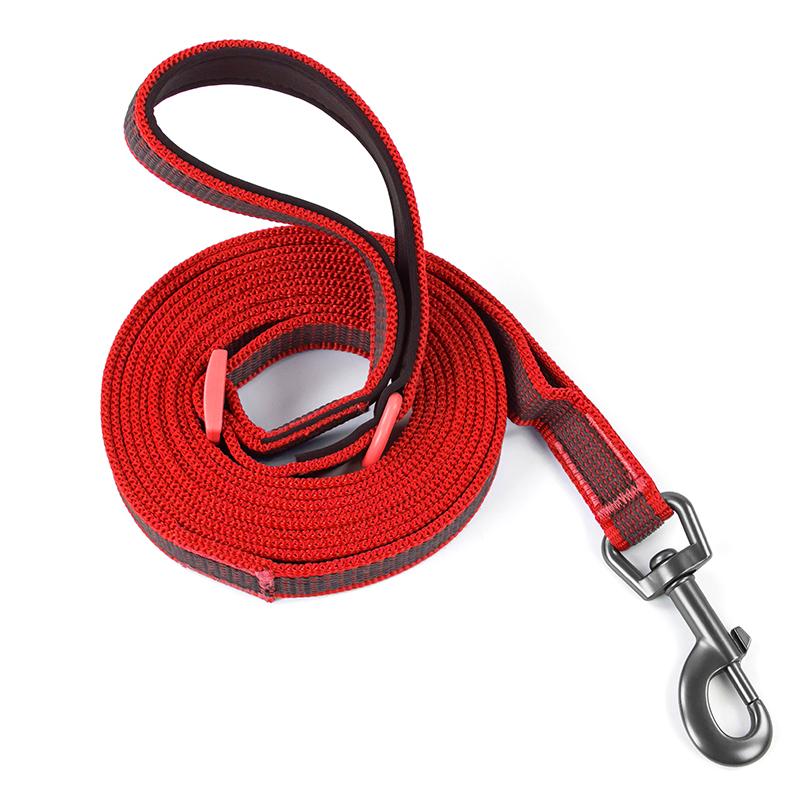 Handsfree Dubbele Handgreep Hondentuig voor Hardlopen Wandelen, Verstelbare Multifunctionele Crossbody Taille Leash Grote Middelgrote Huisdieren Honden (Red,1.8M-3M) rood